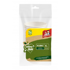 Zielony Dom Kubki z trzciny cukrowej 250 ml 6 szt
