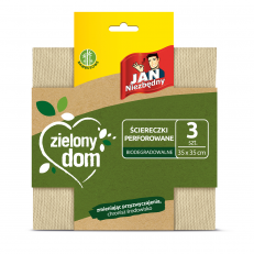 Zielony Dom Ściereczki perforowane bambusowe 35x35 cm 3 szt 