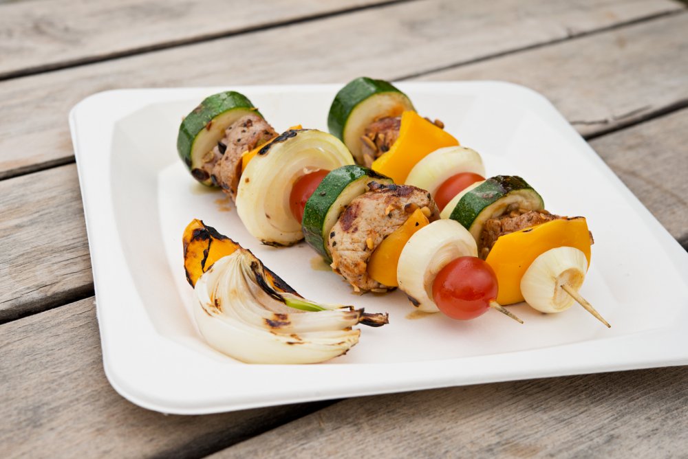 Szaszłyki z polędwiczki z warzywami Szaszłyki z polędwiczki z warzywami